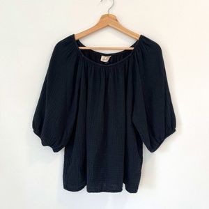 Universal Thread Waffle Romantic Peasant Top